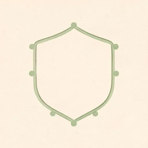 Abstract mark: a bounded shield around small nodes